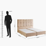 Movo Nordica Pebble Upholstered Queen Bed - 160x200 cm