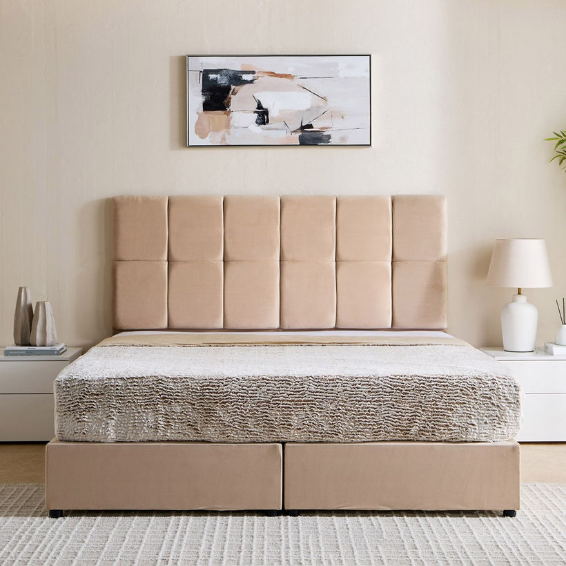 Movo Nordica Pebble Upholstered King Bed - 180x200 cm - Image 3