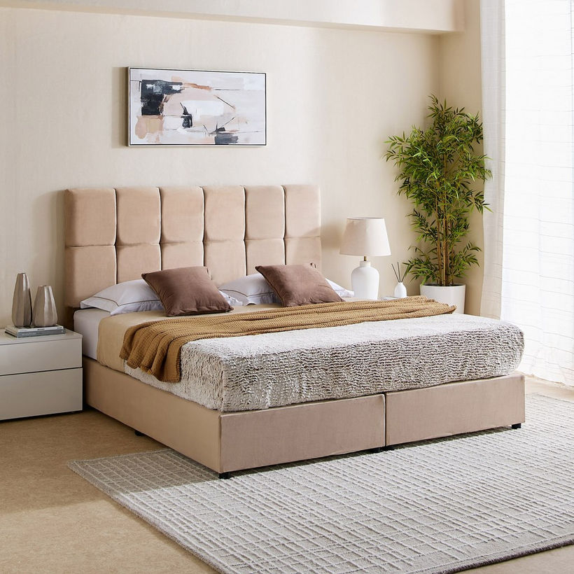 Movo Nordica Pebble Upholstered King Bed - 180x200 cm - Image 9