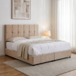 Movo Nordica Pebble Upholstered King Bed - 180x200 cm
