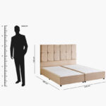 Movo Nordica Pebble Upholstered King Bed - 180x200 cm