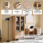 Nordica 2-Door 2-Drawer Bookcase Showcase