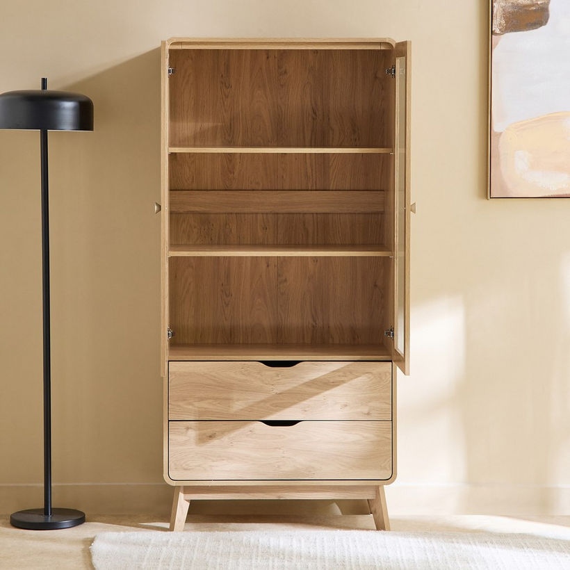 Nordica 2-Door 2-Drawer Bookcase Showcase - Image 4