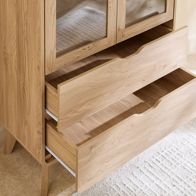 Nordica 2-Door 2-Drawer Bookcase Showcase - Image 7