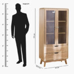 Nordica 2-Door 2-Drawer Bookcase Showcase