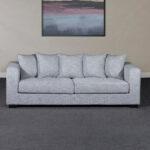 Aspen 3-Seater Fabric Sofa with 5 Cushions