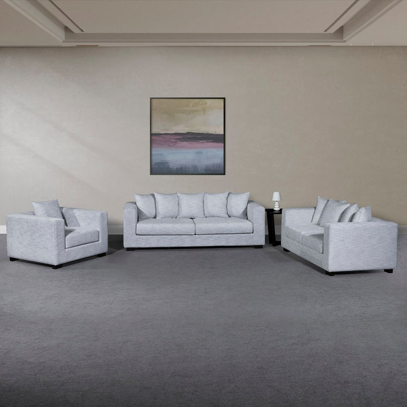 Aspen 3-Seater Fabric Sofa with 5 Cushions - Image 4