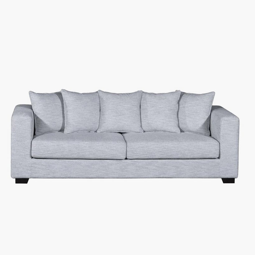 Aspen 3-Seater Fabric Sofa with 5 Cushions - Image 5