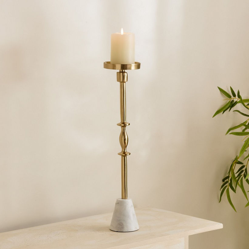 Casa Luxe Decorative Pillar Candleholder - 11x11x42 cm - Image 7