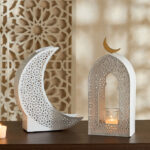Celestial Layali Noor Decorative Crescent Moon Accent - 23x7.5x28 cm