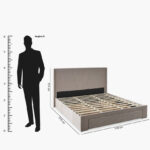 Movo Angelic Montero Nxt Upholstered Queen Bed with 3 Drawers - 160x200 cm