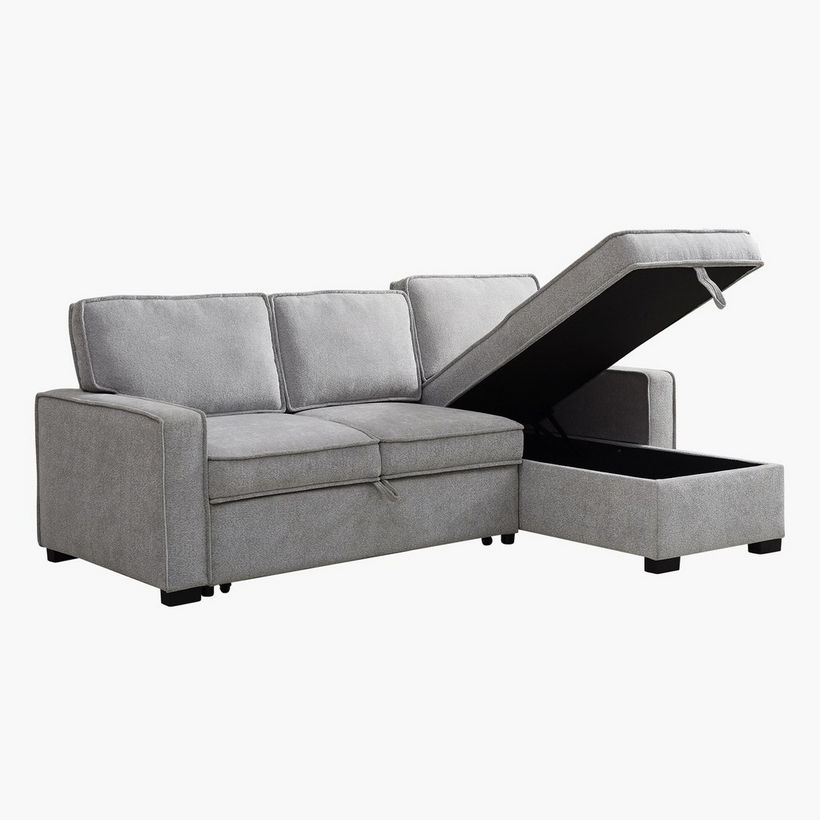 Venice Next 3-Seater Reversible Easy Clean Fabric Corner Sofa Bed with Storage - Image 11