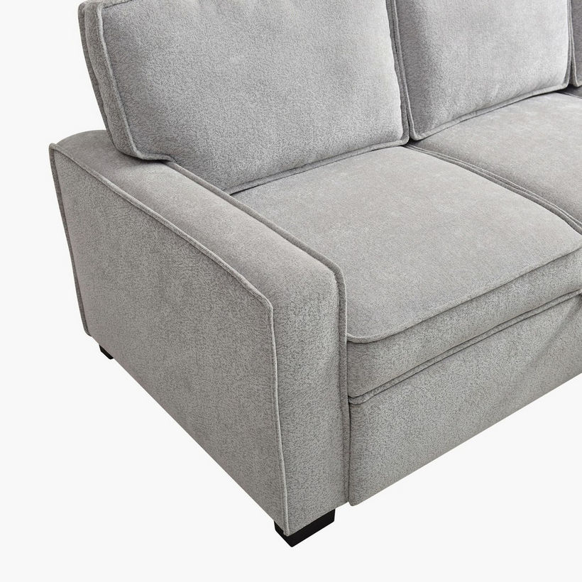 Venice Next 3-Seater Reversible Easy Clean Fabric Corner Sofa Bed with Storage - Image 13