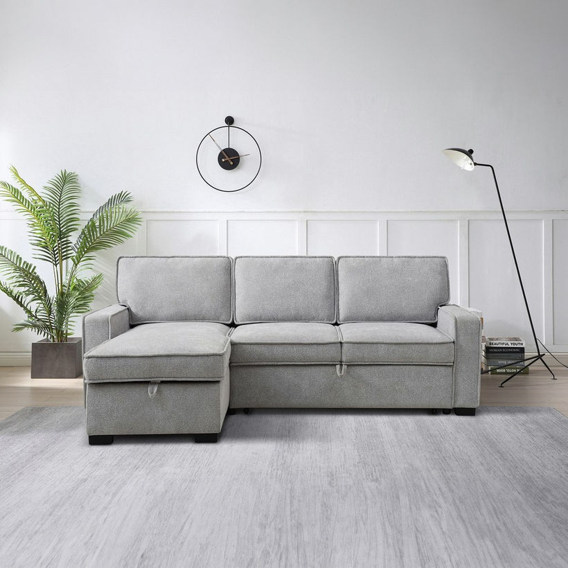Venice Next 3-Seater Reversible Easy Clean Fabric Corner Sofa Bed with Storage - Image 16