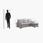 Venice Next 3-Seater Reversible Easy Clean Fabric Corner Sofa Bed with Storage