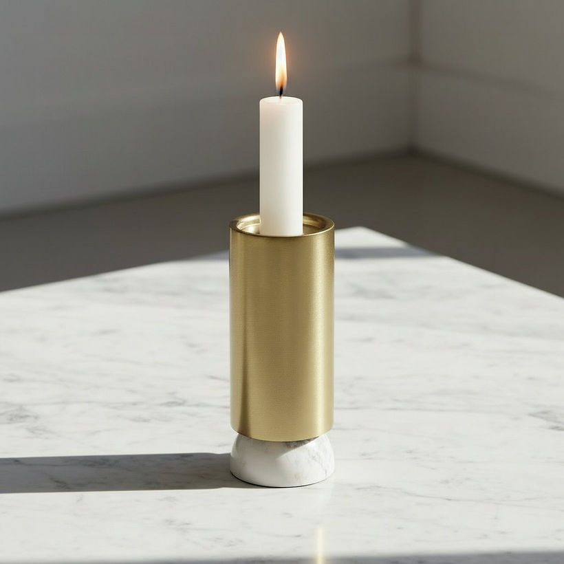 Casa Vero Decorative Pillar Candleholder - 10x10x26 cm - Image 3