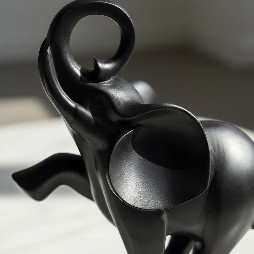 Wren Qusida Polyresin Elephant On Ball Accent - 15x8.8x26.2 cm - Image 3