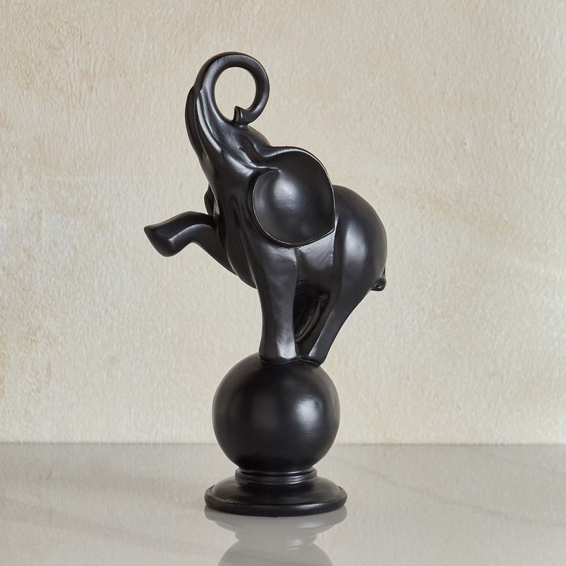 Wren Qusida Polyresin Elephant On Ball Accent - 15x8.8x26.2 cm - Image 6