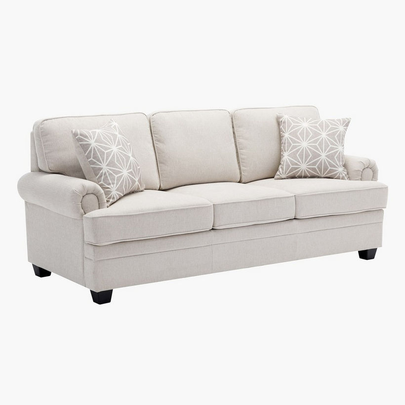 Ashton NXT 3-Seater Easy Clean Fabric Sofa with 2 Cushions - Image 3