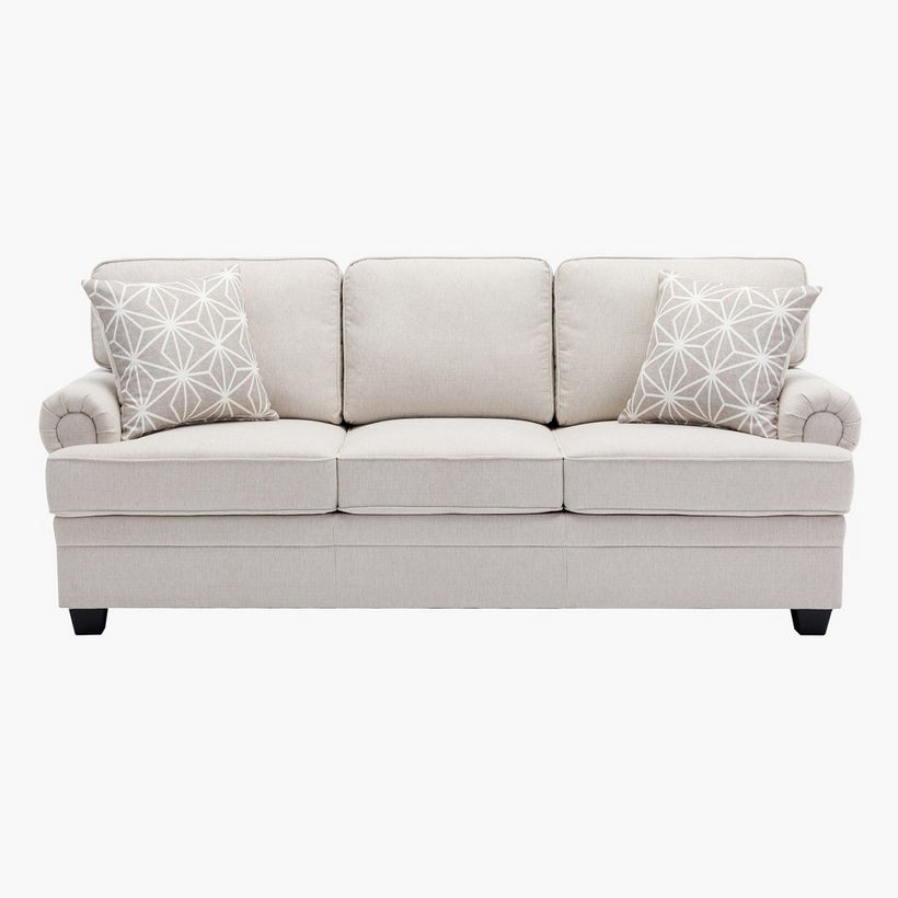Ashton NXT 3-Seater Easy Clean Fabric Sofa with 2 Cushions - Image 4