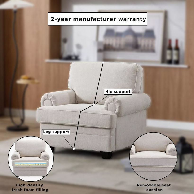 Ashton NXT Easy Clean Fabric Armchair Sofa - Image 7