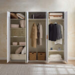 Umbria 6-Door Wardrobe with Drawer and High Gloss Mirror