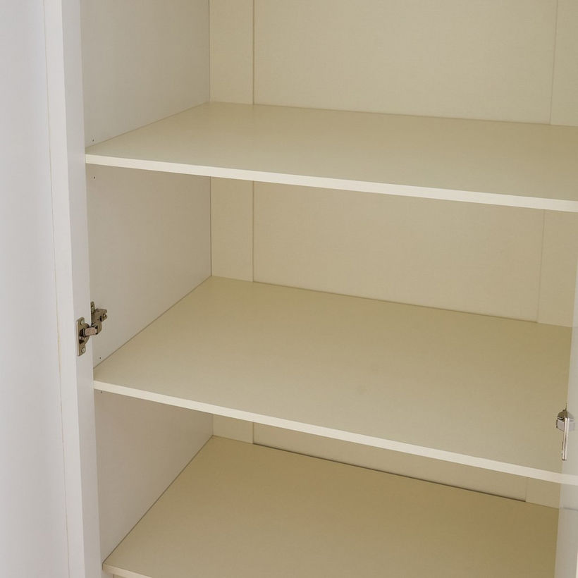 Umbria 6-Door Wardrobe with Drawer and High Gloss Mirror - Image 8