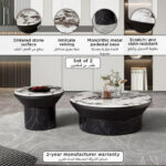 Solair Faux Marble Coffee Table - Set of 2