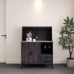 Marwell 2 Door 2 Drawer Sintered Stone Top Coffee Cabinet
