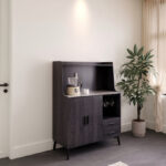 Marwell 2 Door 2 Drawer Sintered Stone Top Coffee Cabinet