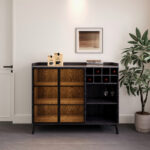 Marwell 2 Door Sintered Stone Top Bar Cabinet