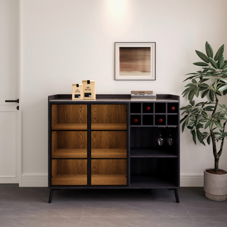 Marwell 2 Door Sintered Stone Top Bar Cabinet