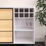 Marwell 2 Door Sintered Stone Top Bar Cabinet