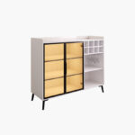 Marwell 2 Door Sintered Stone Top Bar Cabinet