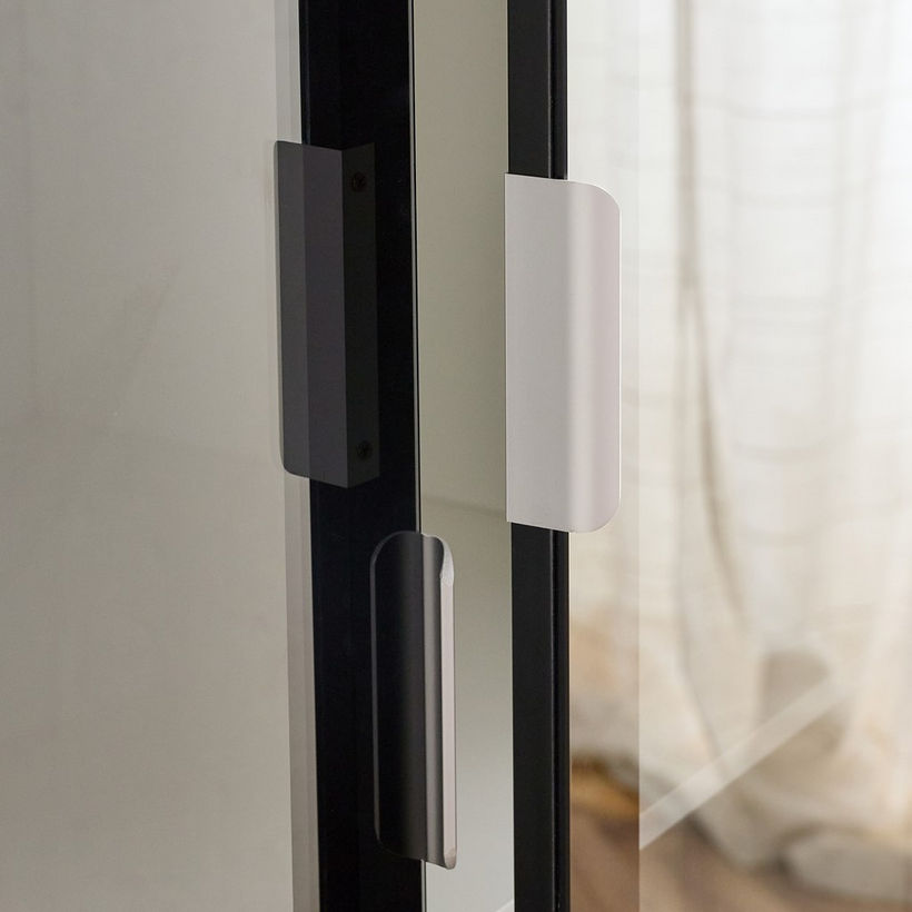 Arctic Smart 6-Door Wardrobe with Transparent Glass and 2 Drawers - Image 8