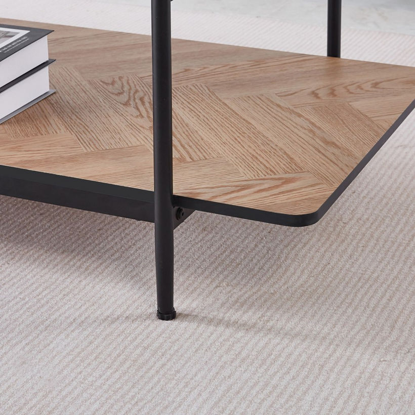 Baldwin Glass Top End Table with Shelf - Image 3
