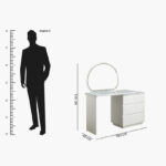 Marwell Chester Smart Dresser with 3 Drawers and Mirror
