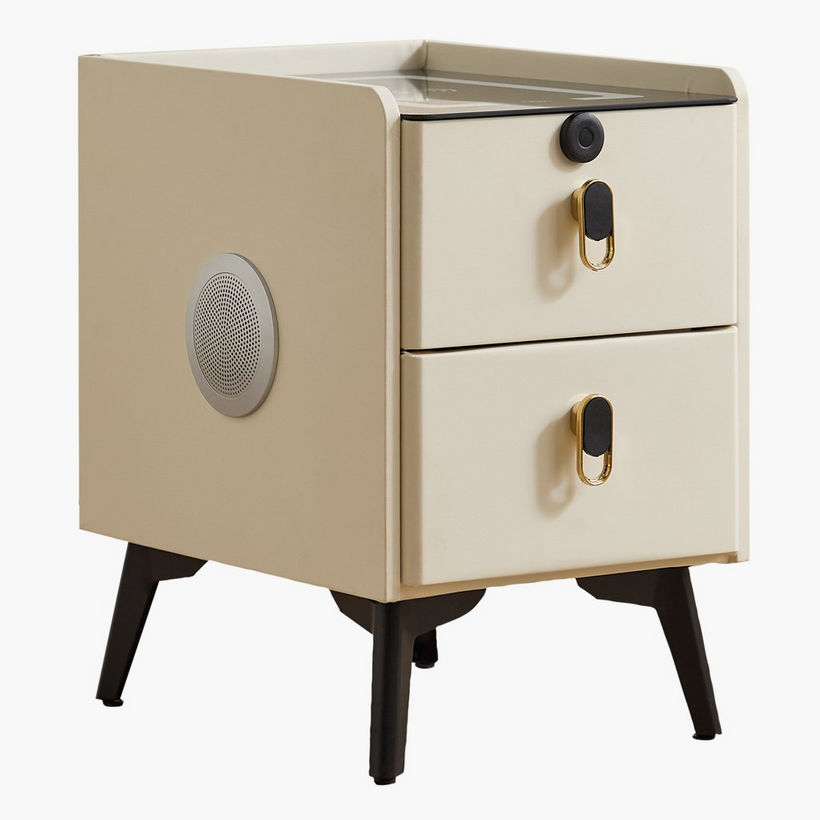 Ibiza Compact Smart 2-Drawer Compact Night Stand End Table - Image 11