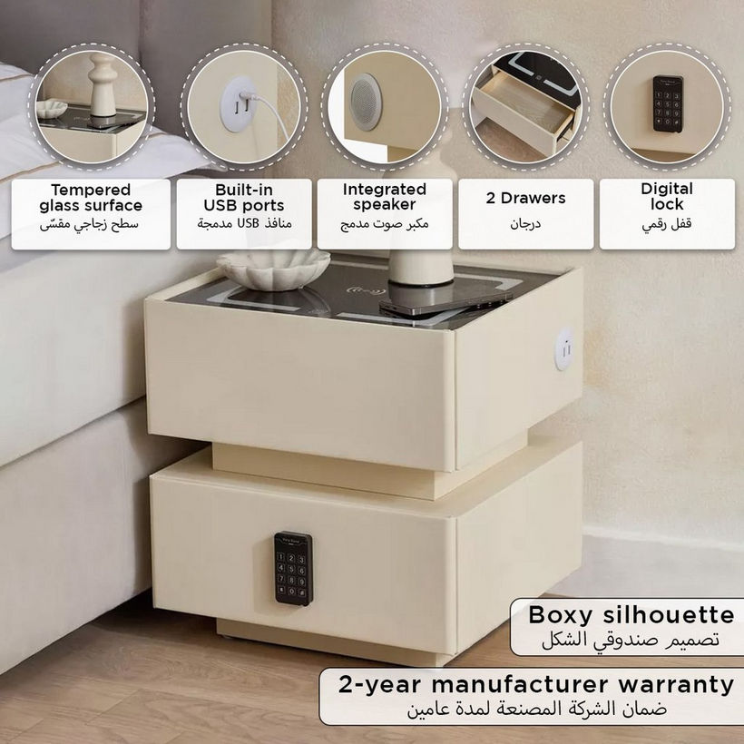 Lasberg Vasto 2-Drawer Night Stand - Image 2