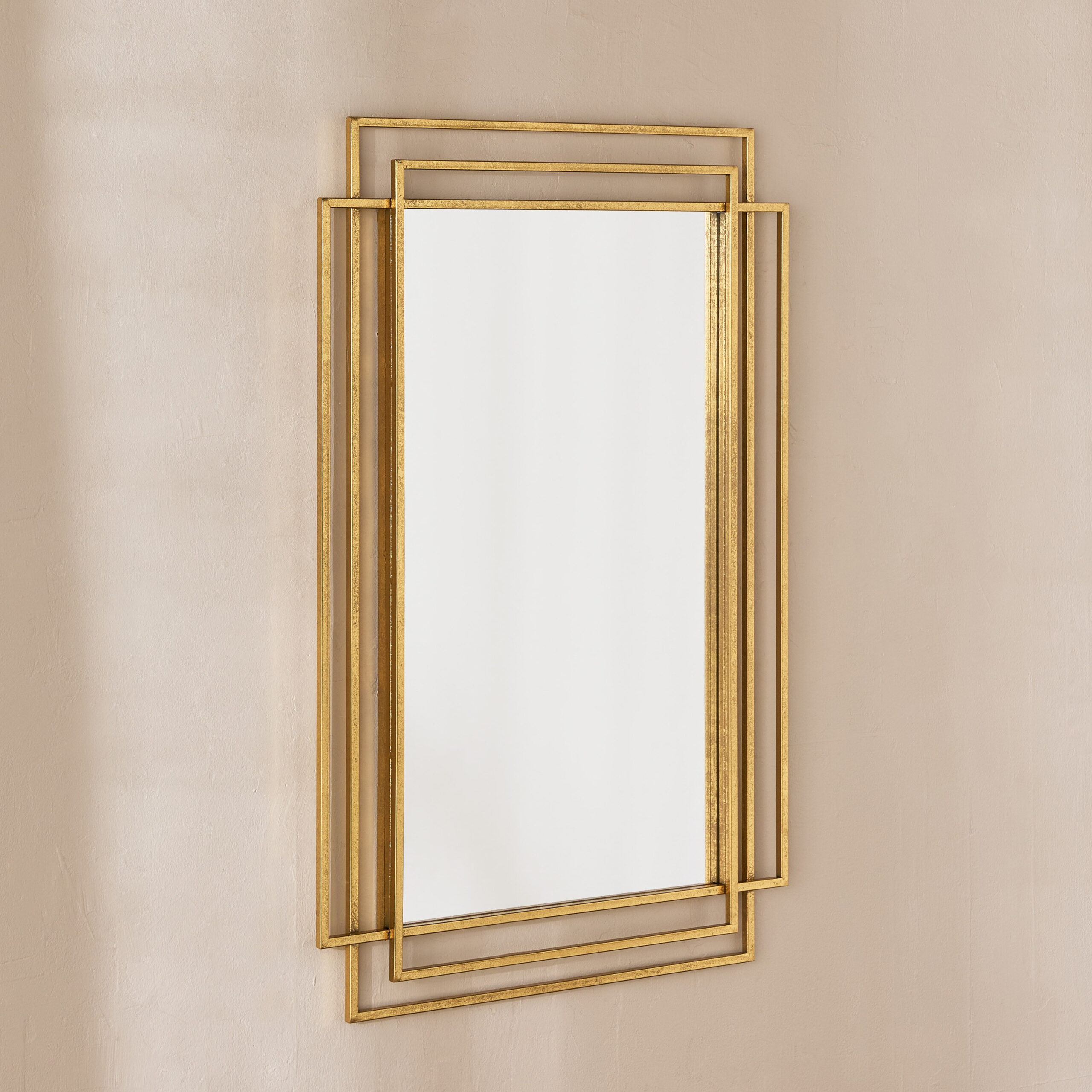 Aayra Luxe Metal Wall Mirror - 60x3.5x90 cm