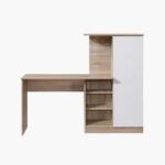 Alford Islet 1-Door Study Desk with Open Bookcase