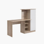 Alford Islet 1-Door Study Desk with Open Bookcase