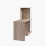 Alford Islet 1-Door Study Desk with Open Bookcase