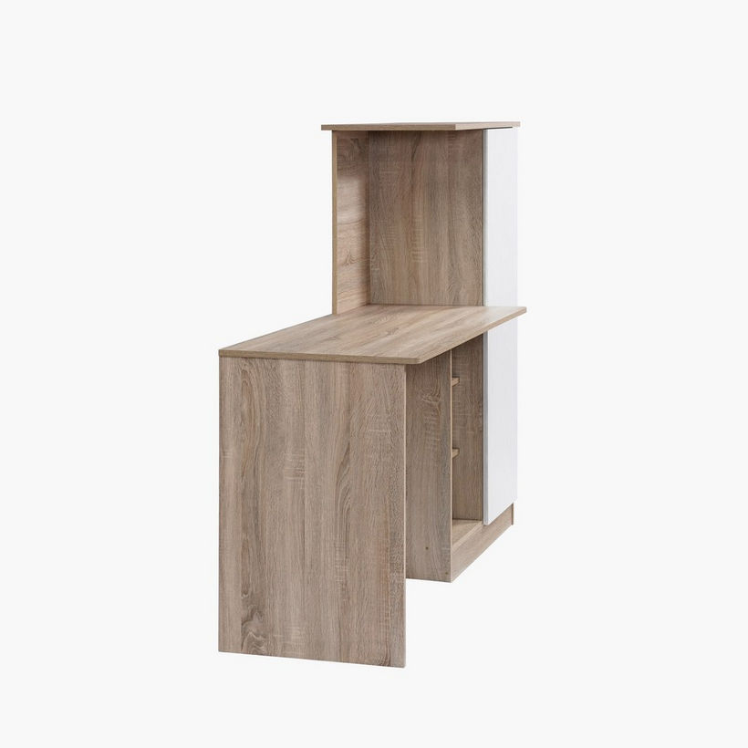 Alford Islet 1-Door Study Desk with Open Bookcase - Image 6