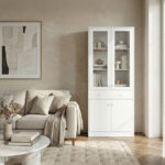 Frankfurt 6-Tier Storage Multipurpose Unit with Panel Acrylic Doors & 2 Drawers