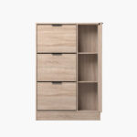 Malmo 3-Tier 18-Pair Shoe Cabinet with 1-Door and Mirror