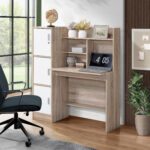 Cooper Islet 3-Door Study Desk with Hutch