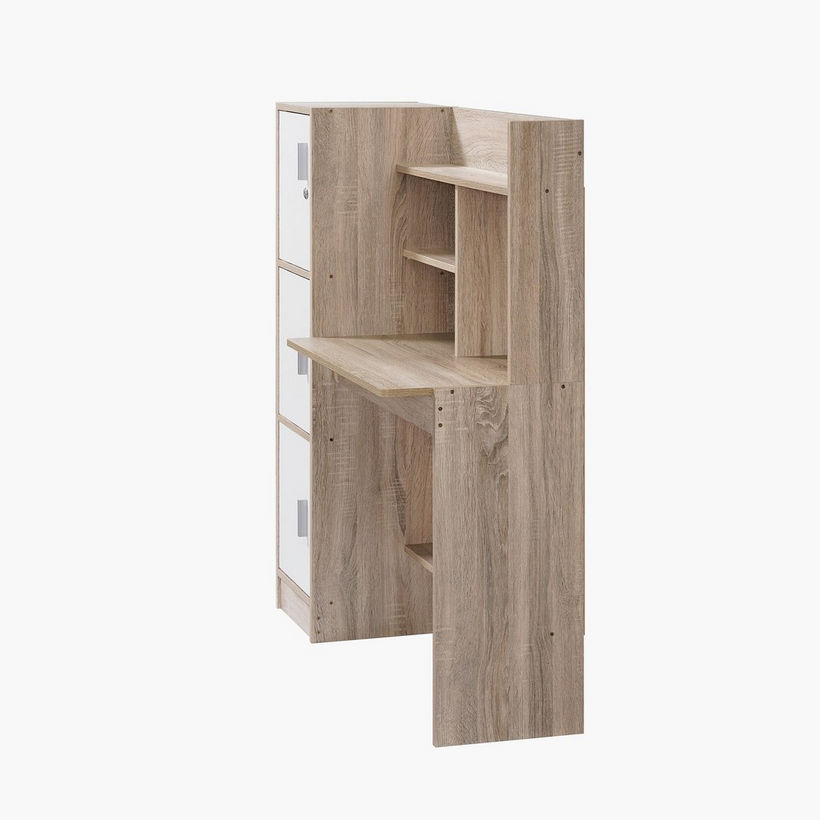 Cooper Islet 3-Door Study Desk with Hutch - Image 7