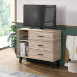 Movo Edmond Willy High TV Stand with 3 Drawer for TVs Upto 40 inches