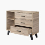 Movo Edmond Willy High TV Stand with 3 Drawer for TVs Upto 40 inches
